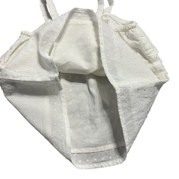 Genuine Kids 18m White Swiss Dot Ruffle Tank Top - Picture 3 of 4